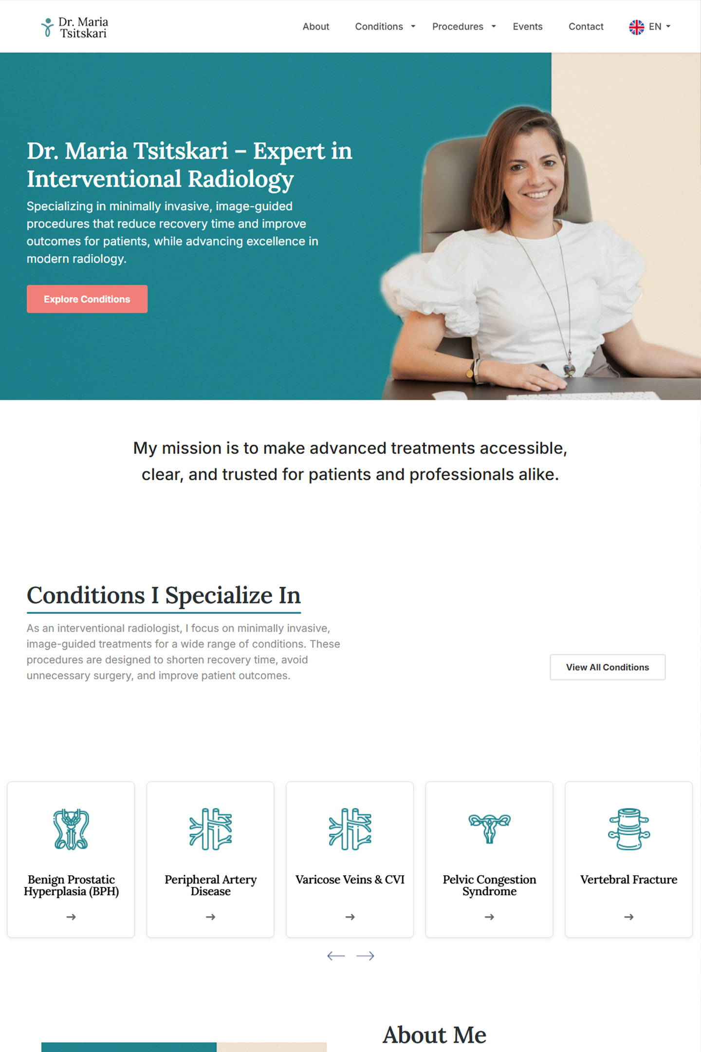 Dr. Maria Tsitskari professional academic website case study cover