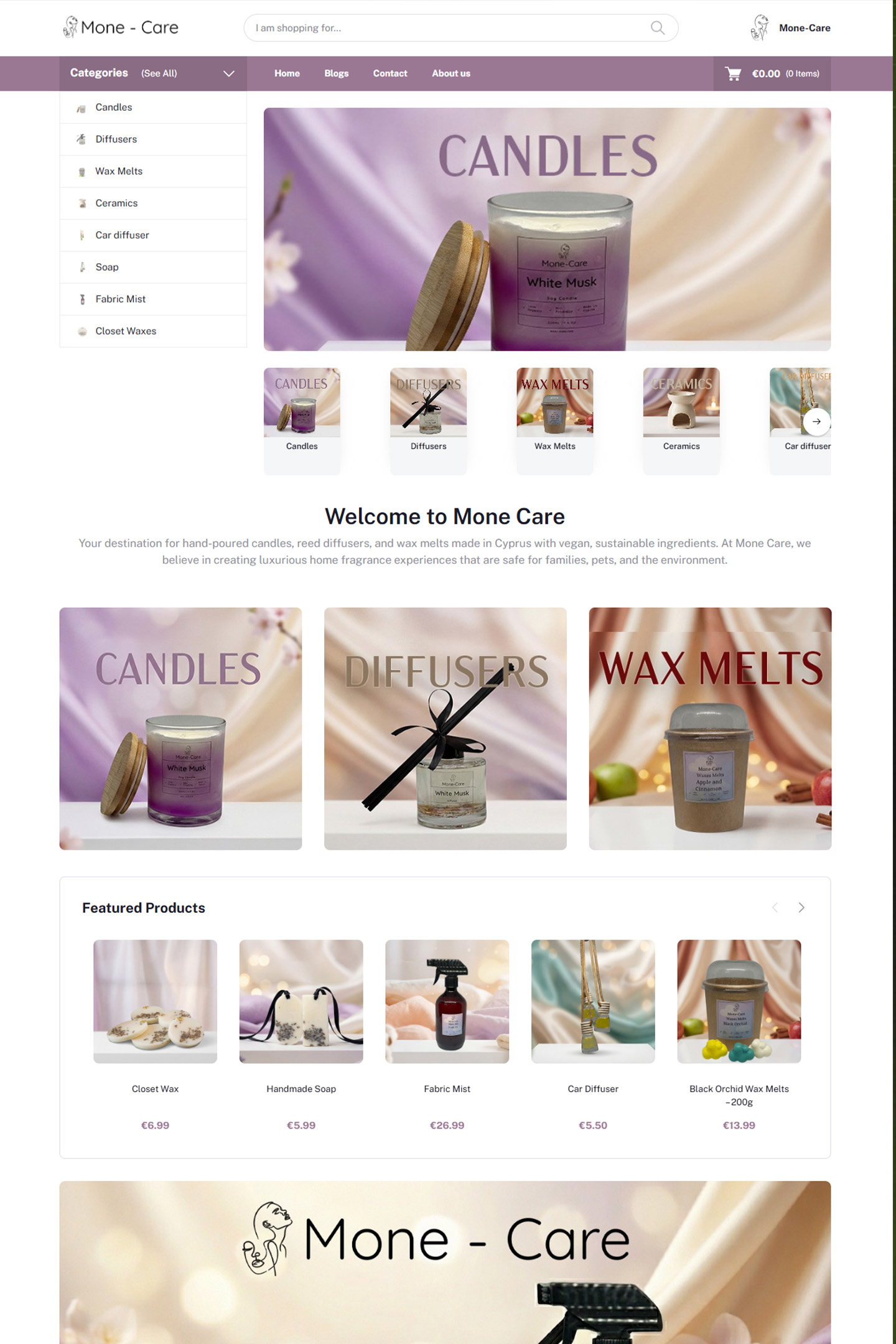 Mone-Care pre-launch e-commerce and product visuals case study cover
