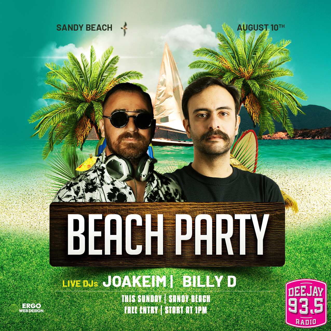 Sandy Beach nightlife event promo flyers case study cover